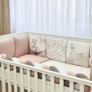 Set lenjerie patut bebe 7 piese Bambi roz (2)